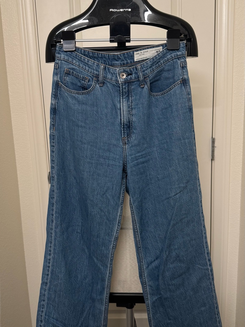 rag & bone Women's Medium Blue Wide-Leg Jeans